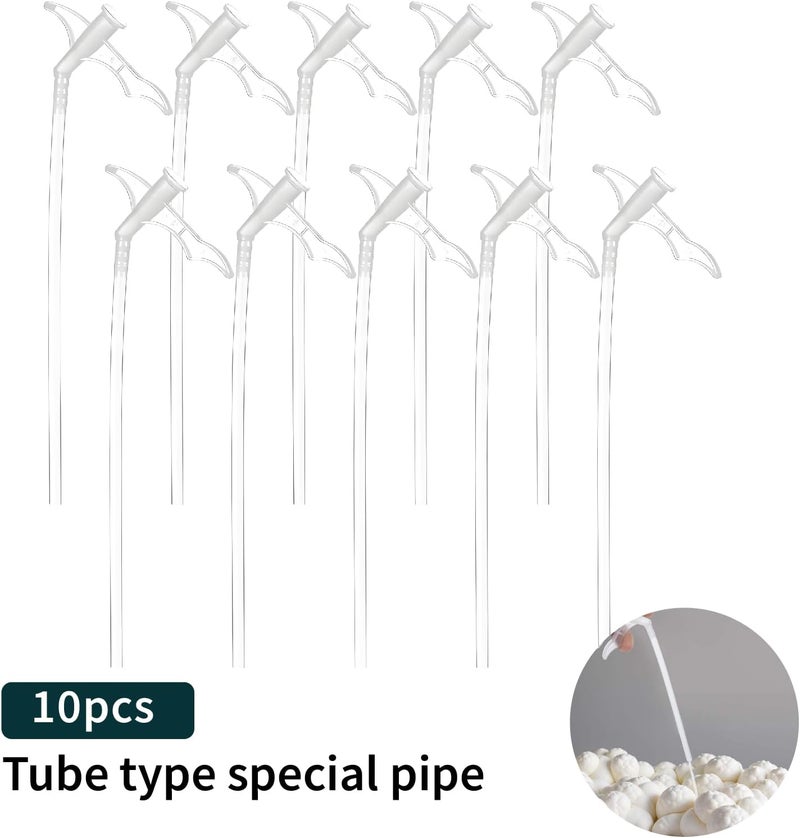 ZDSLASHES 10 Pack Spray Foam Nozzles - Professional Replacement Tubes for Expanding Foam Sealant, Insulation & Gap Sealing - PP Plastic Nozzles for DIY/Industrial Adhesives (Clear, 10Pcs) - Image 3